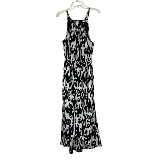 Athleta Ikat Bloom Ripple Maxi Dress Black White S - Picture 2 of 14